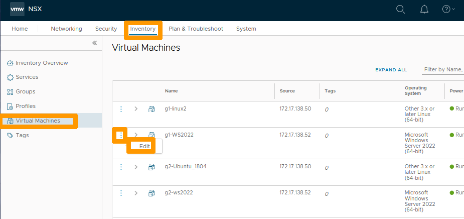 02 Create tag on vm 01