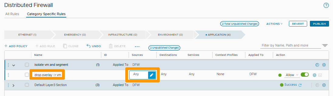 06 Create distributed firewall rules 04