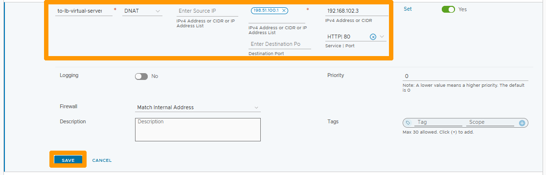 07 ADD DNAT TO VIRTUAL SERVER 02