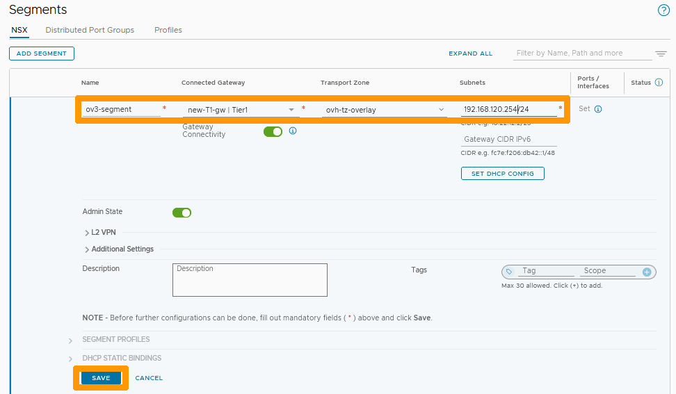 02 Add Segment on new gateway 02