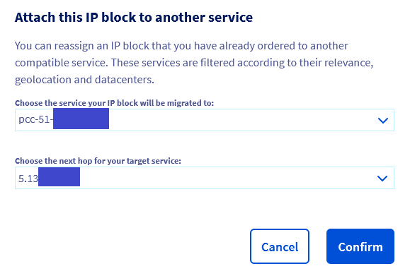 Migration NSX IP