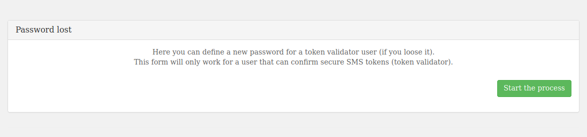 Launching the process
