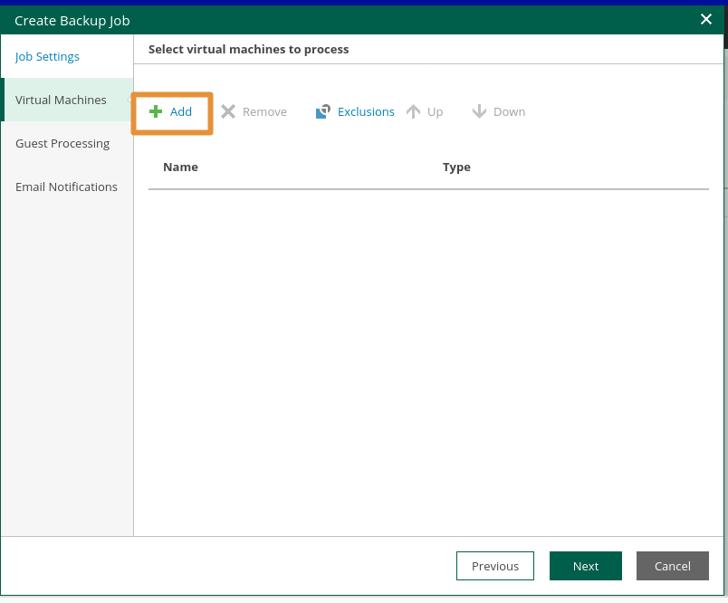 Public VCF as-a-Service Backup Job Veeam creation