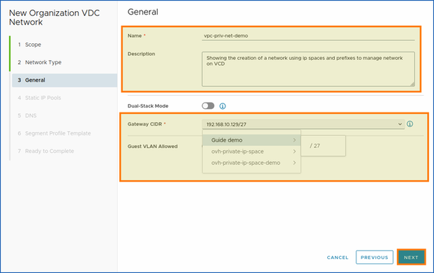 Public VCF as-a-ServiceIP Spaces Prefixe 02
