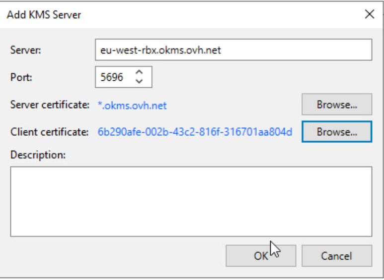 Add KMS Server Details