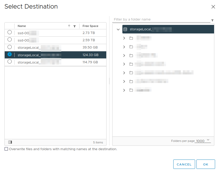 Datastore Upload - Move/copy