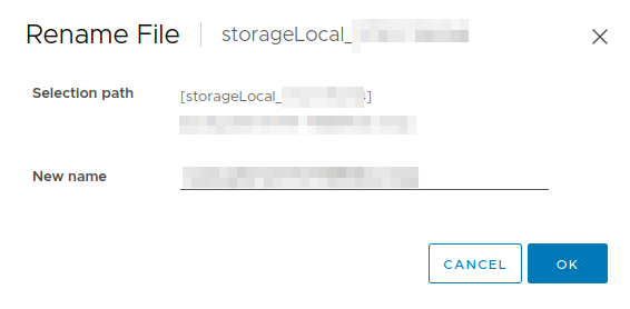 Datastore Upload - Rename