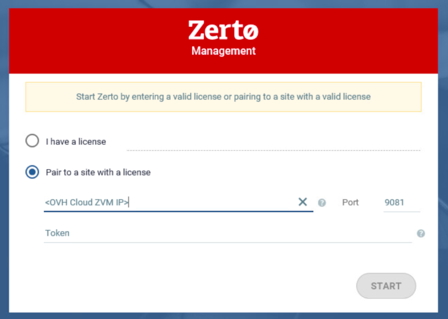 zerto pair site