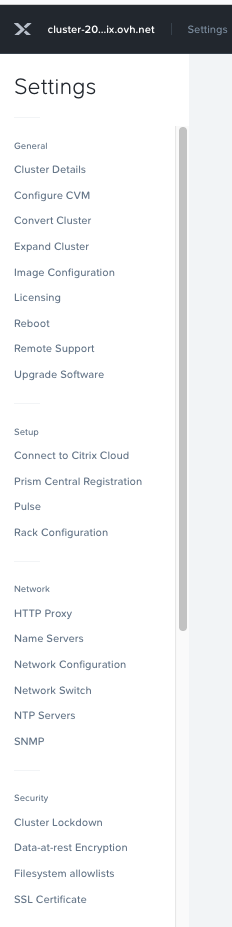 Prism element settings
