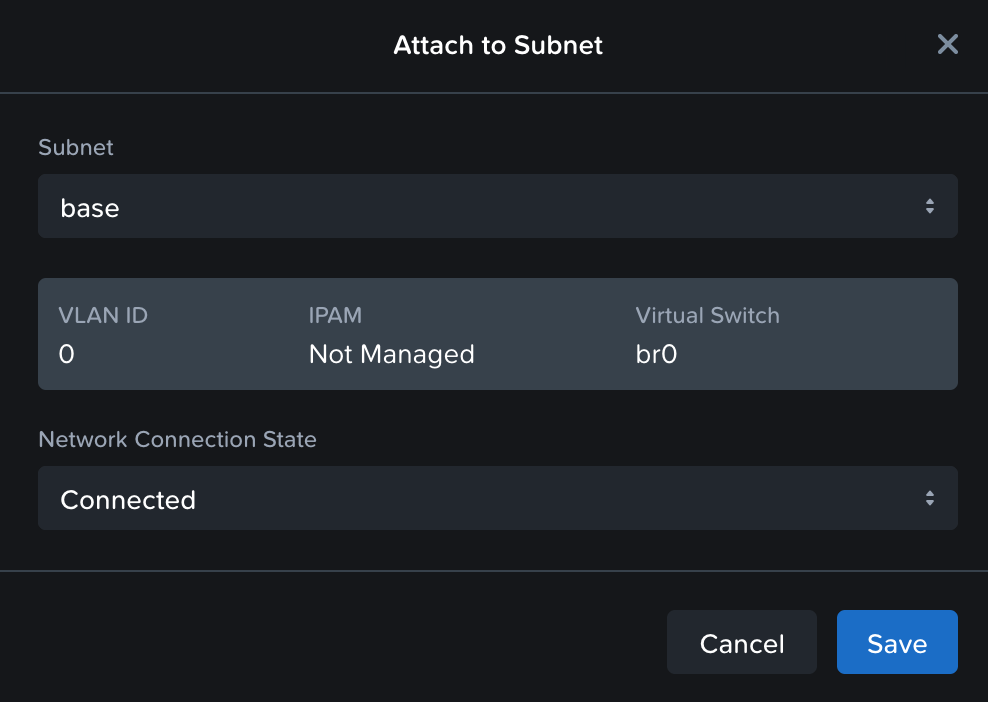 Attach subnet
