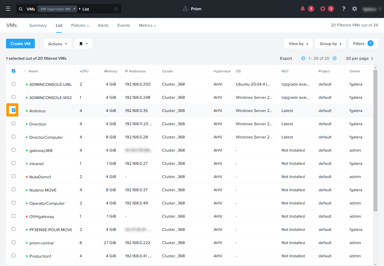 Add VM to Category 02