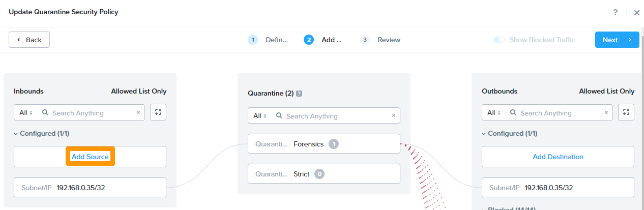 Configure Quarantine 13