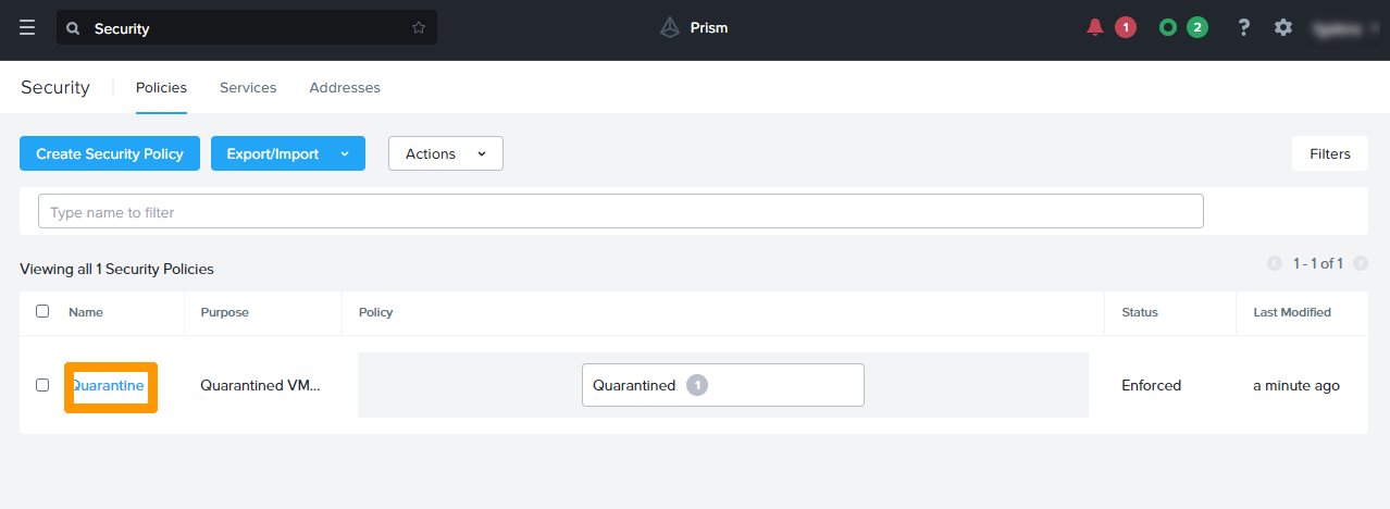 Configure Quarantine 23