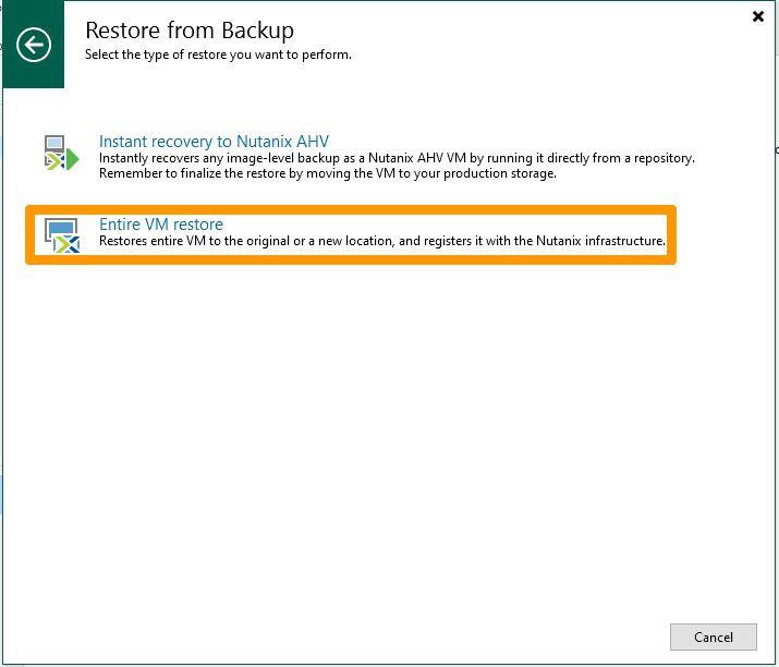 Restore VM 03