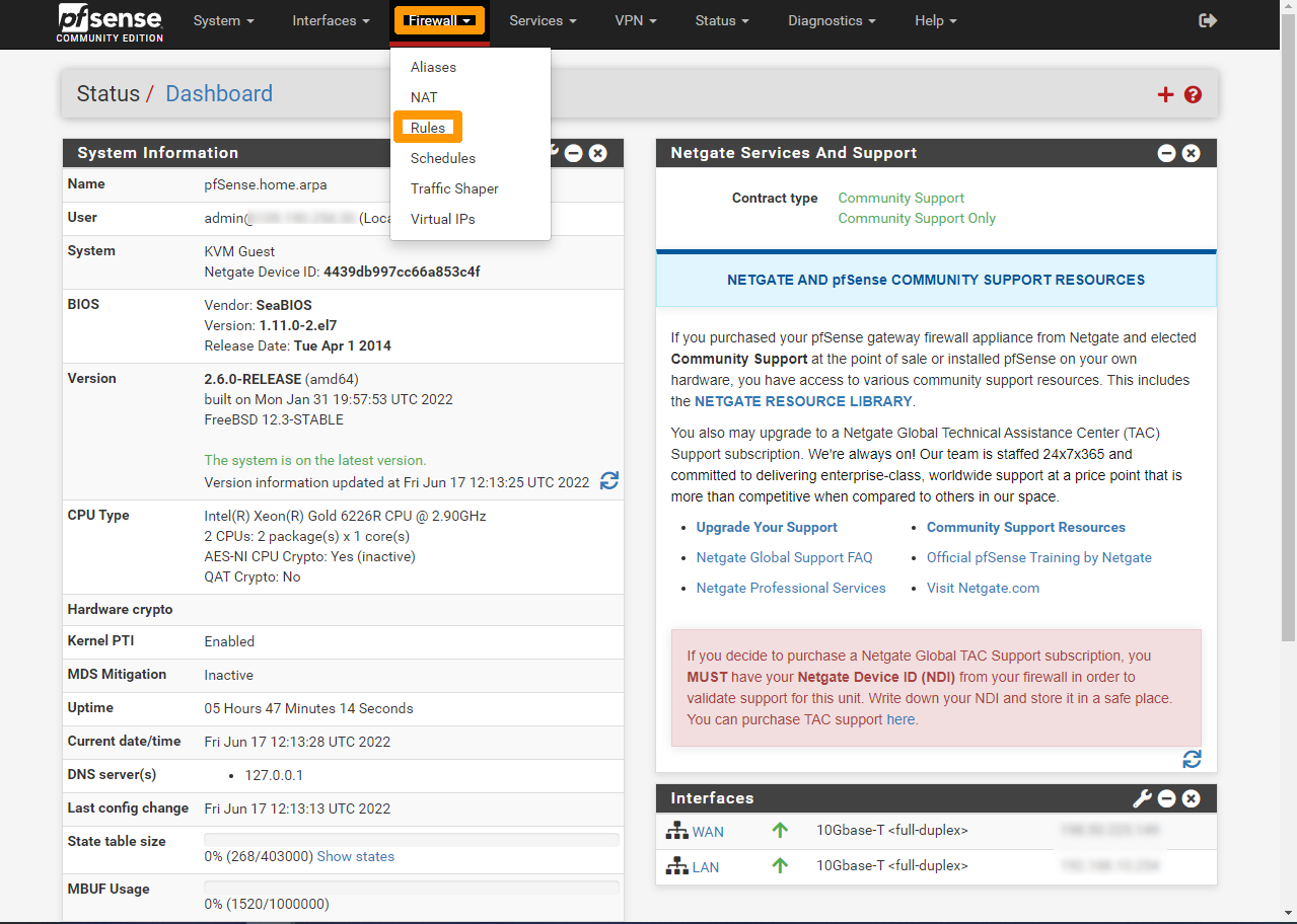 Create IPsec firewall rule Canada 01