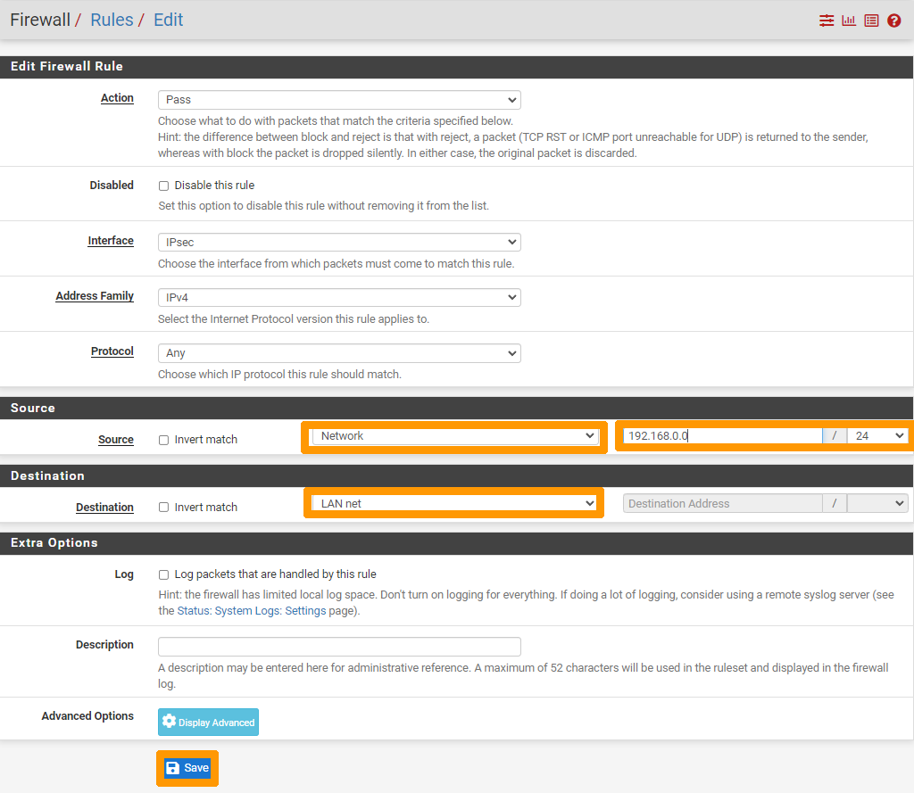 Create IPsec firewall rule Canada 05