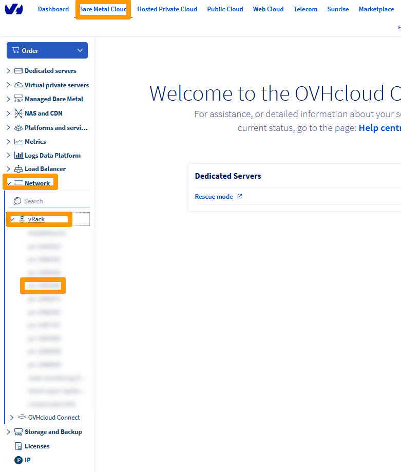 02 Remove services from vrack 02