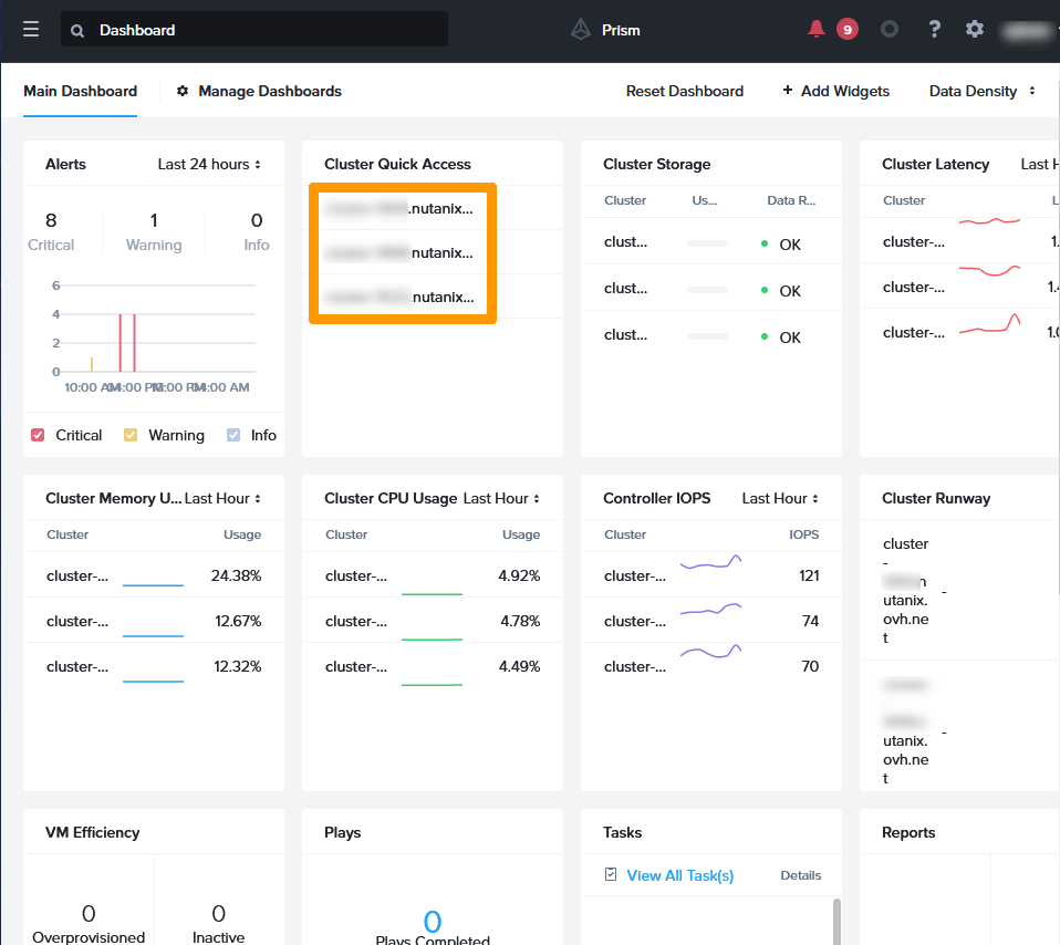 02 - Prism Central Dashboard 01