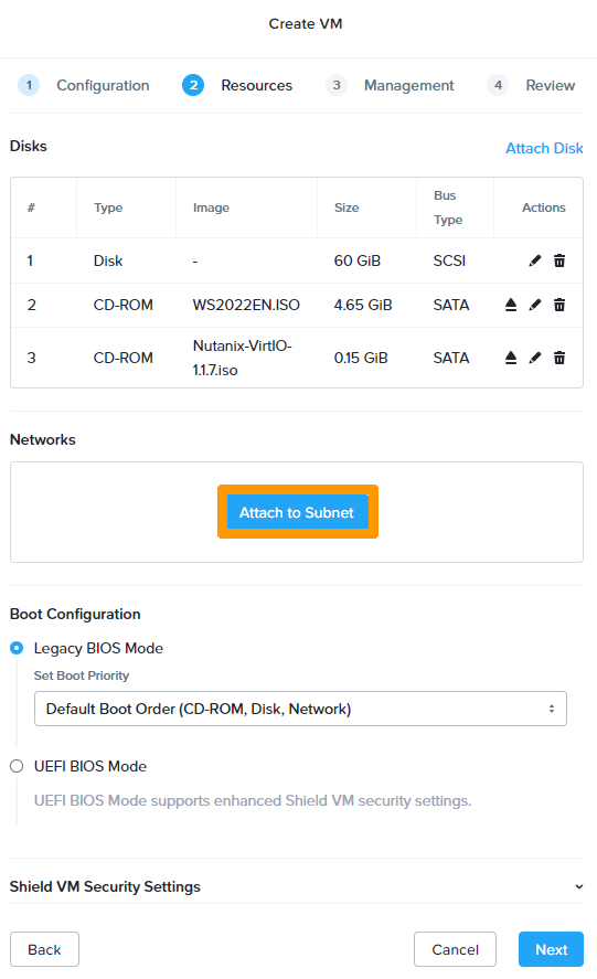 Creating a virtual machine - Step 8