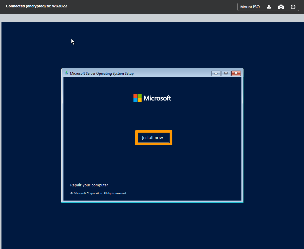 Installation - WS2022 - Step2