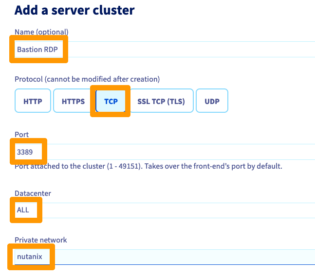 Configure Load Balancer 03 RDP