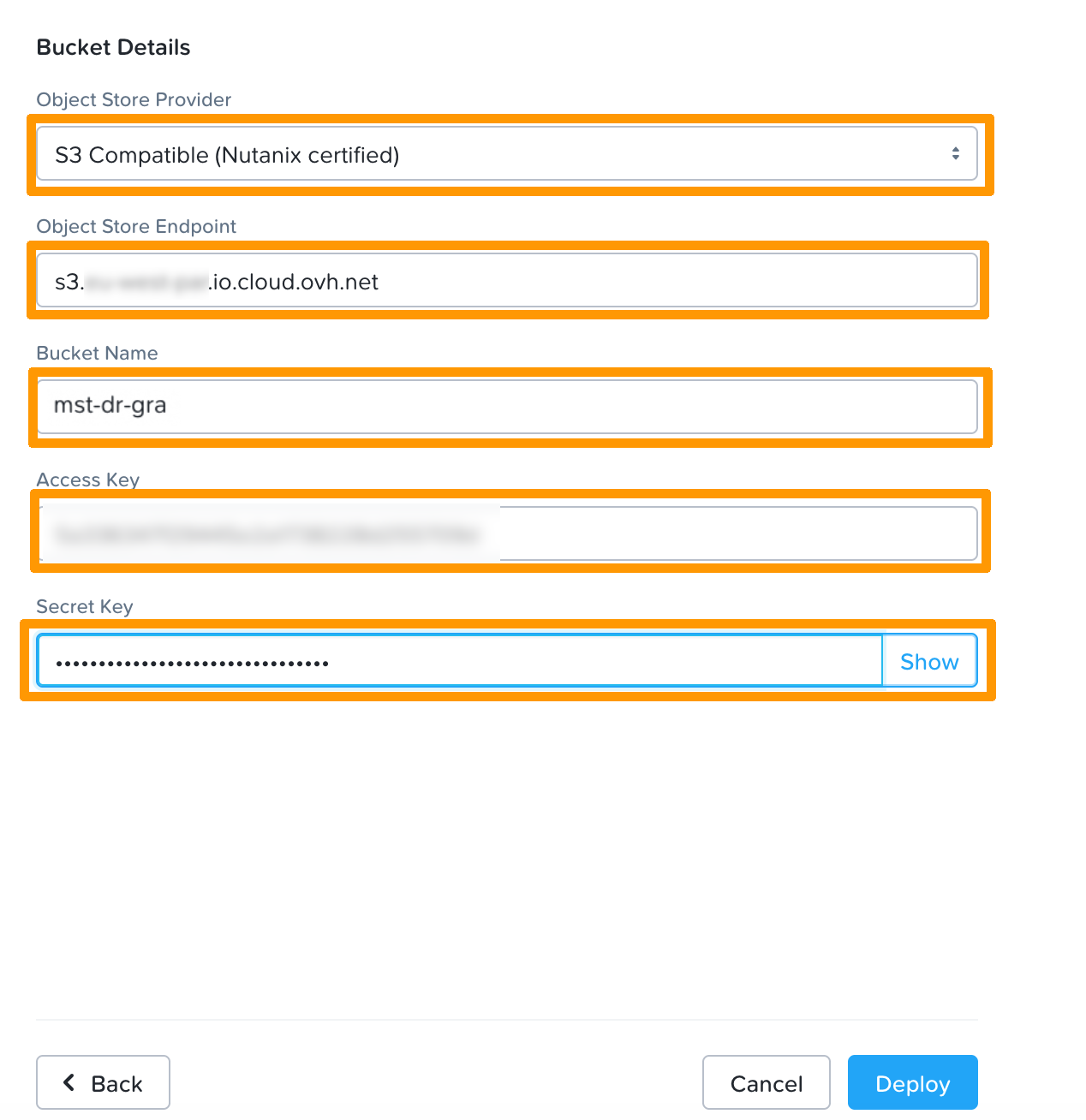 14 Deploy mst bucket parameters