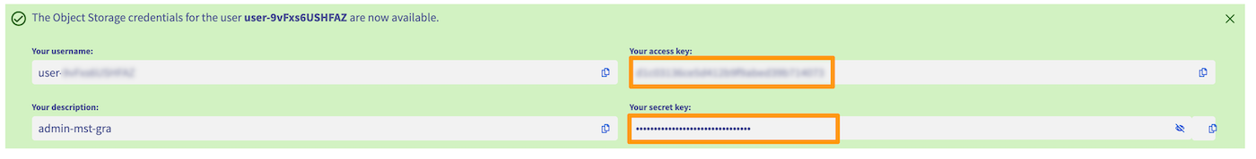 03 Object Storage Credentials