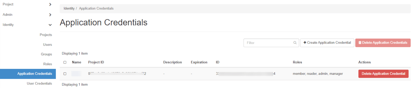 horizon-identity-application-credentials