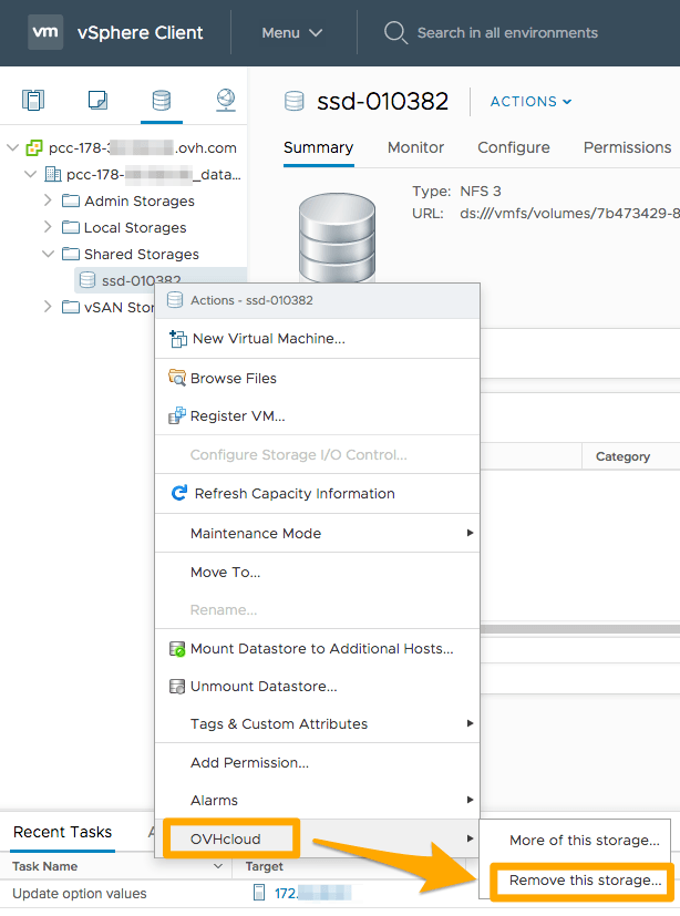 Wahl des Datastores