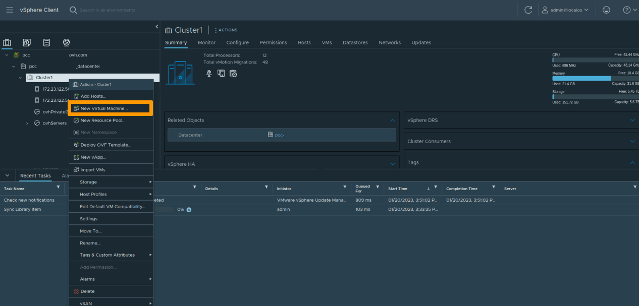 Cluster overview
