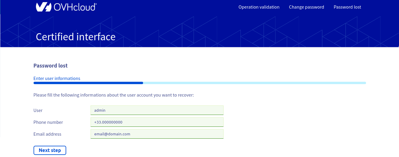 User Information