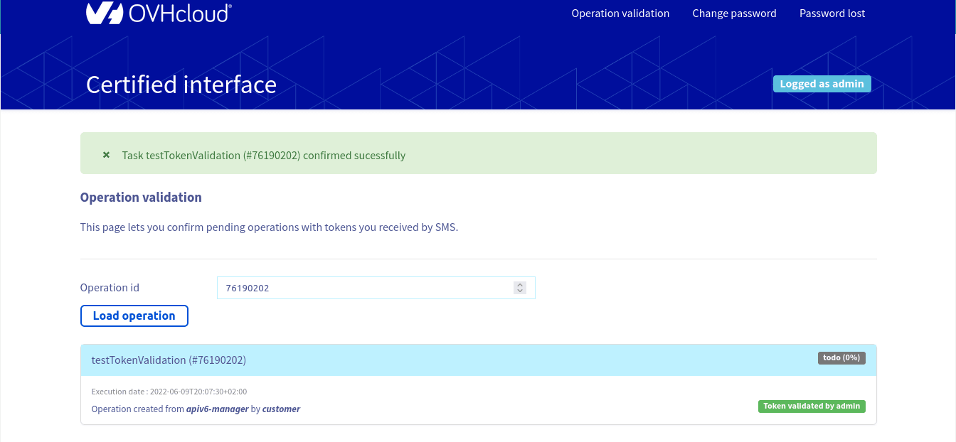 Operation Token