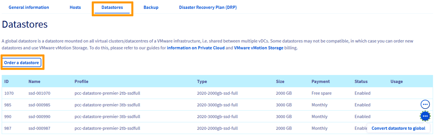 DATASTORES