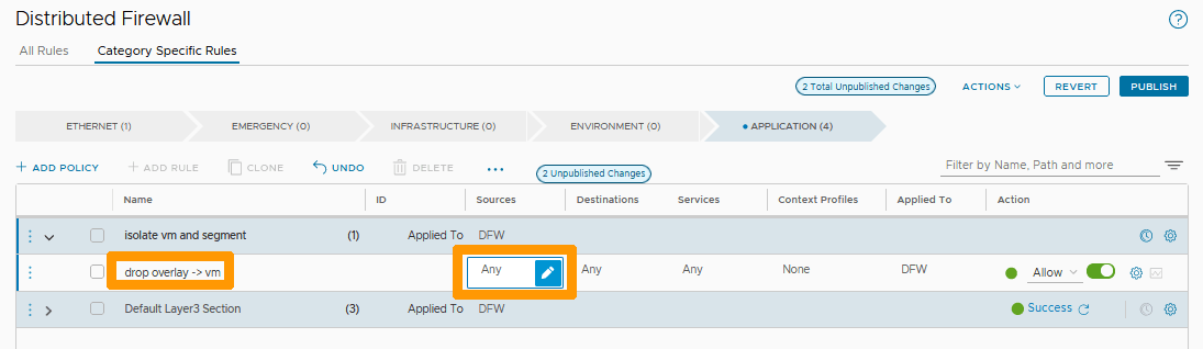 06 Create distributed firewall rules 04