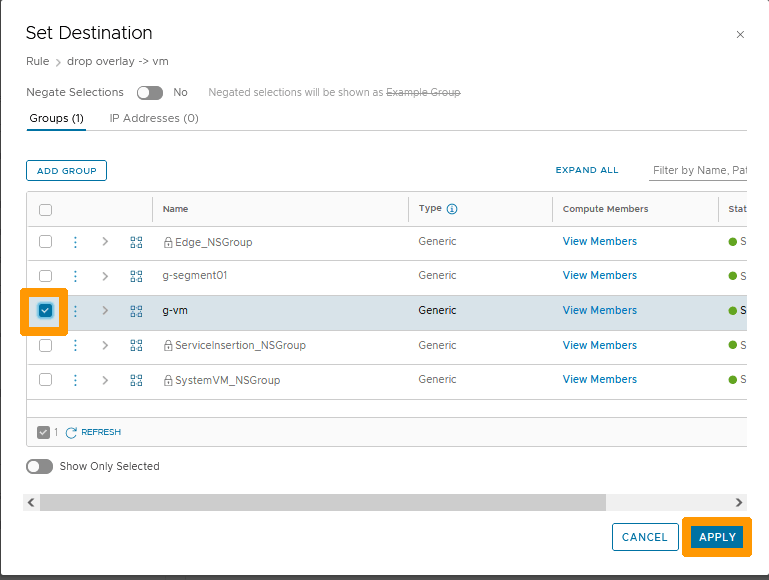 06 Create distributed firewall rules 07