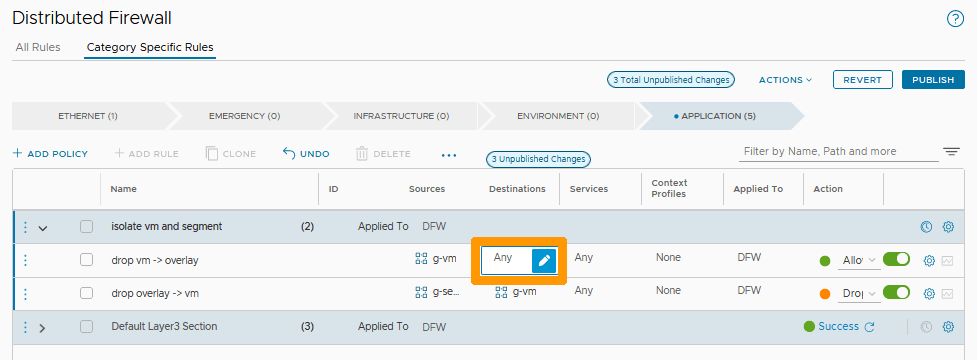06 Create distributed firewall rules 12
