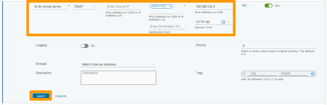 07 ADD DNAT TO VIRTUAL SERVER 02