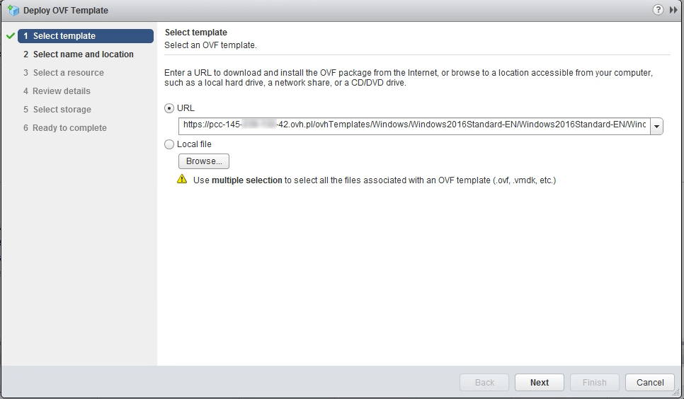 Szablon OVF Windows