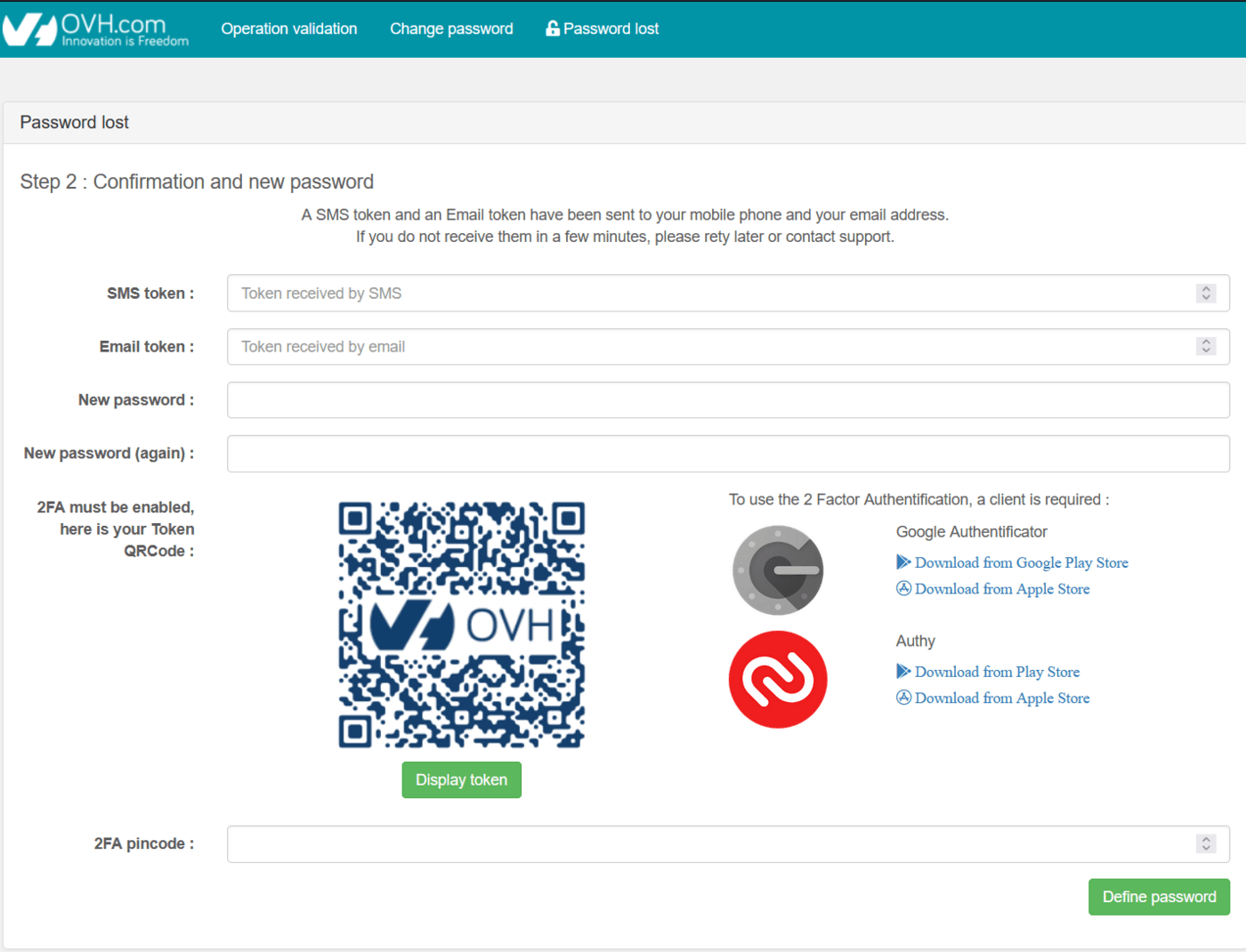 User information