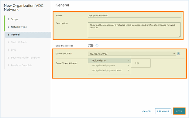 Public VCF as-a-ServiceIP Spaces Prefixe 02