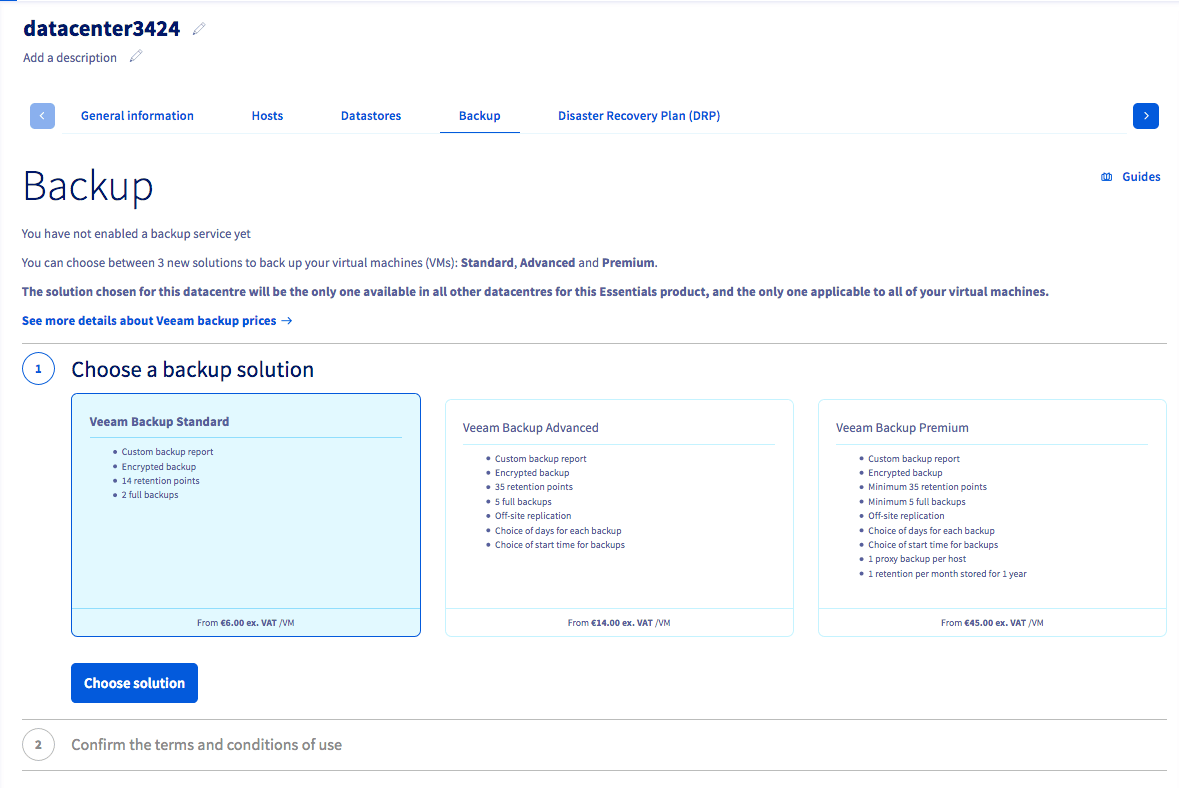 Enable backup