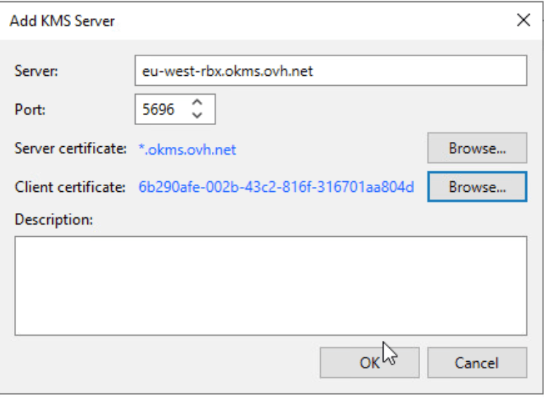 Add KMS Server Details