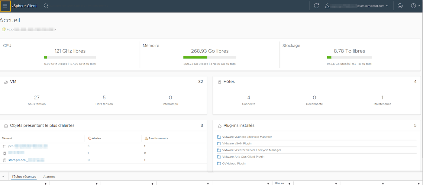 vSphere Home