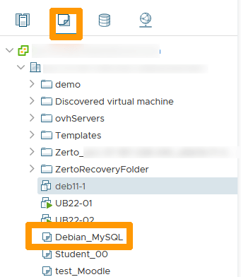 VM & templates view