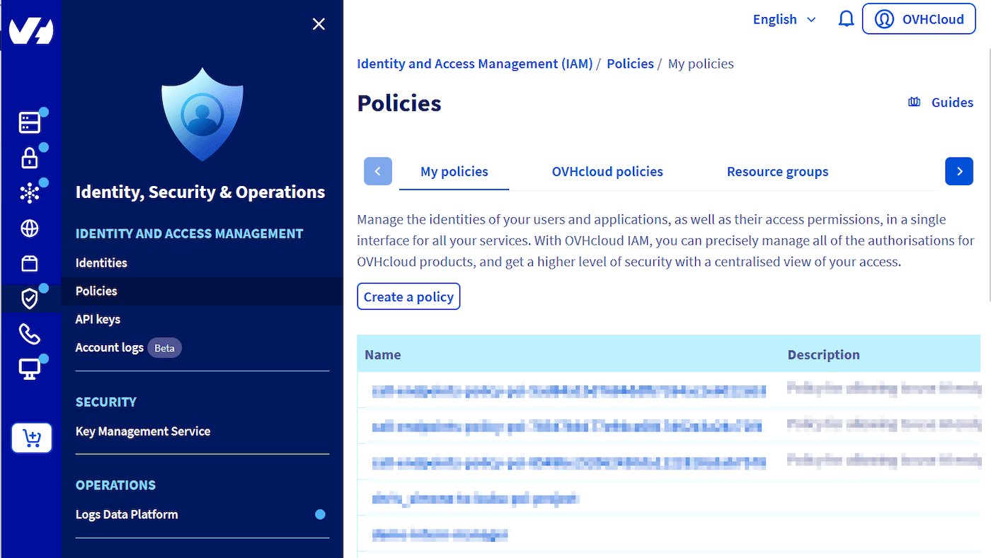 Manager IAM Policy