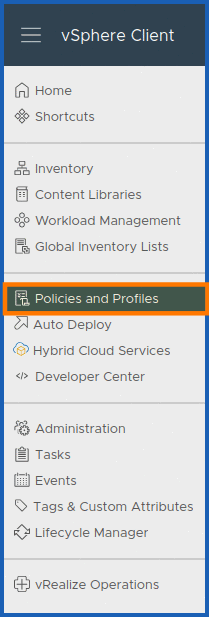 VM Storage Policies Creation