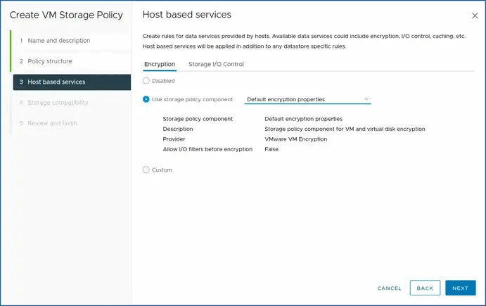 VM Storage Policies Creation 03