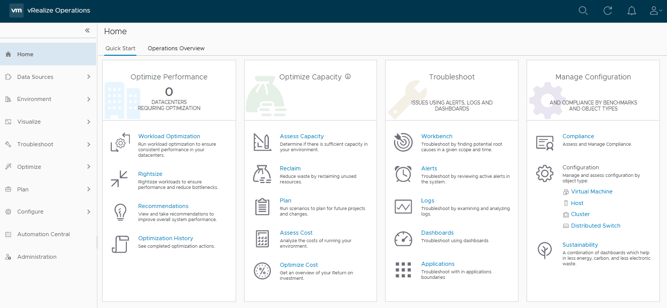 vROPS home page