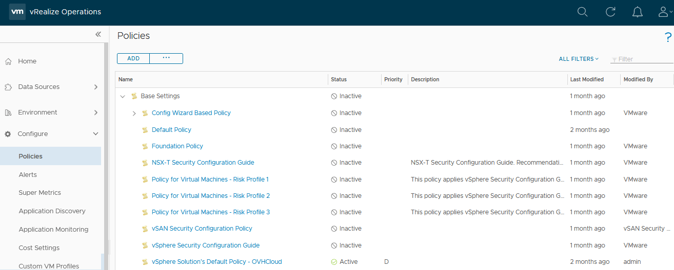 configure section