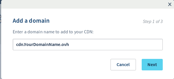 Aggiungere un sottodominio alla CDN